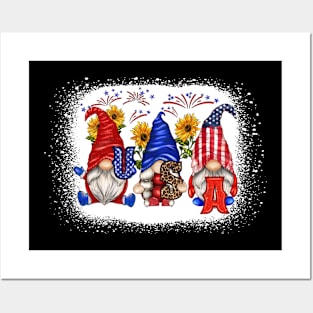 4th Of July Patriotic Gnomes Sunglasses American Fireworks Posters and Art